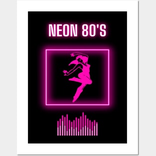 neon 80s dance class Posters and Art